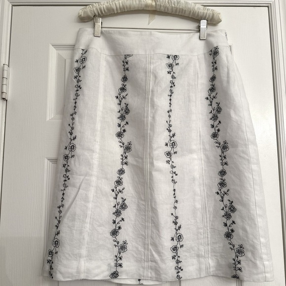 🌸3 for $20🌸 Style & Co 100% Linen Floral A-line Skirt Women’s Sz 10 Lined Career - Picture 3 of 6
